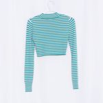 Silence + Noise ANTHROPOLOGIE  Striped Cropped Sweatshirt Size S Photo 3