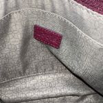 Lodis Burgundy Pebble Leather Crossbody Bag Gold Chain Strap Zip Top Purple Photo 7