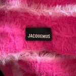 Jacquemus  Le Gilet Neve Sweater Vest‎ Sz Small Pink Striped Fuzzy Photo 3