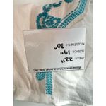 Saks 5th Avenue Blue Saks Fifth Avenue Linen Tunic White Teal 3/4 Sleeves Large Photo 6