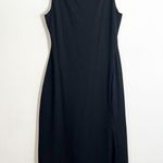 Susana Monaco  Black High Slit Sleeveless Midi Dress Medium Photo 2
