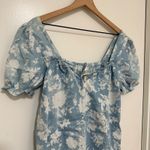 Urban Renewal | NWT Blue White Floral Puff Sleeve Boho Cottagecore Mini Dress, S Photo 2