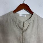 Lanhtropy Natural Bubble Linen Crop Top Beige‎ Tie Waist White Size L Photo 4