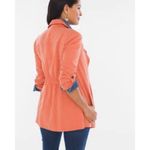 Chico's  Soft Ruffle Jacket in Orange Marmalade Sz.3(XL) NWT Photo 3