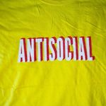 Fruit of the Loom Brand New Antisocial T-Shirt Size S Fruit Of The Loom Cotton No Tag For Women Photo 1