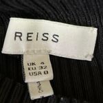 Reiss Black Ribbed Knit Mock Neck Fitted Pullover Short Sleeve Sweater Top Sz 0 Photo 3