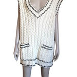 ZARA  White and Black Knit Tank Top Photo 0