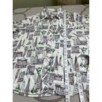 Aerie  Holiday City Boyfriend Flannel Pajama Top Button Up Sleepwear, Size Large Photo 6