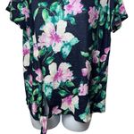 J.Jill  100% Linen Floral Print Tie Hem Top Coastal Lagenlook Feminine S Photo 3