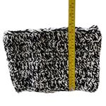 Handmade  Crochet Infinity Scarf Warm Knit Winter Fall Cozy Comfy Black White Photo 2