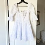 Agua by Agua Bendita Cedro Bruma Cotton Eyelet Mini Dress White XS NWT Photo 6