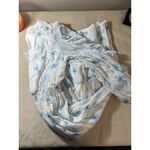 Anthropologie Floral Ruffle Midi Dress & Smocked Waist By The River Blue Size M Photo 9