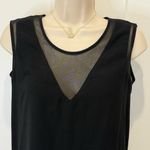 Helmut Lang  Mesh Layered Tank Top XS V Neck Black Edgy Minimal Party Whimsigoth Photo 4