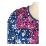 J.Crew ‎ Dress Women XS Blue Floral Embroidered Midi Preppy Boho Cottagecore Photo 6
