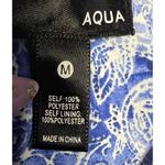 AQUA NWT  Women's Blue White Paisley Handkerchief Mini Dress M. Photo 9