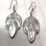 Sterling Silver TAXCO leaf shaped earrings, 13.2g Photo 4