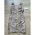 Robbie Bee  Zebra Animal Print 109% Silk 2‎ piece Dress Set Women's Size 10 NWT Photo 4