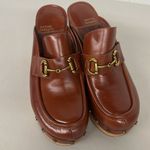 Jeffrey Campbell  sz9 Beffany dark brown loafer heels clog slip on chain buckle Photo 1