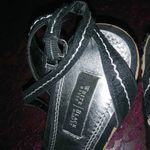 White House | Black Market WHBM 5.5 Black House White Market Woven Black Grass Wedgies Shoes Photo 2