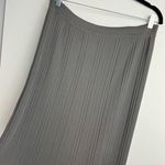 Escada Womens Pleated Maxi Skirt Sz 40 Grey Rayon Stretch Knit Gray Photo 3