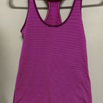 Lululemon  Cool Racerback‎ Hyper Stripe Raspberry Glo Light / Plum Photo 0
