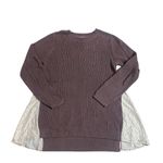 LOGO By Lori Goldstein  Lace Knit Tunic Sweater size large Photo 1