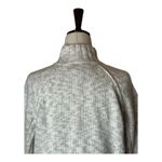 Michael Stars Ivory And Tan Heathered Mock Neck Long Line Cardigan Sweater 2 Photo 3