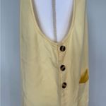 Vintage NWT light yellow chore maxi dress | large | Pockets Photo 6