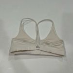 Alo Yoga Ribbed Sports Bra White Ivory Size Small Minimalist Activewear Photo 2