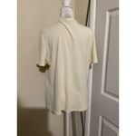 Brooks Brothers 346 Womens V Neck Short Sleeve T Shirt Cream Size L Photo 3