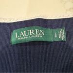 Ralph Lauren Lauren Ribbed Flutter Sleeve Baby Tee Womens Large Navy Blue Preppy Photo 2