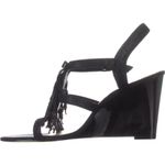 Adrianna Papell Womens Adair Fringe Gladiator Sandals, Black size 8 Photo 2