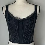 Victoria's Secret Victoria Secret Dream Angels Black lace corset top Medium DD with bow detail Photo 0