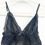 Seven til Midnight Womens Y2K Whimsigoth Dark Black Lace Trim Satin Cami Tank M Size M Photo 1