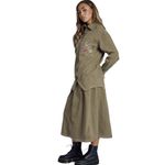 NWT! NATIVE YOUTH Shirt Army Green Embroidered Shirt size XS Photo 3