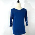 Free People  We the Free Graphic tie-dyed Cotton Blue White Tee Size S Photo 4