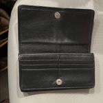 Brighton Double Snap Black Leather Wallet with Silver Accent & Whipstiched Photo 2