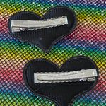 Heart Hair Clip Set Rainbow Multiple Photo 2