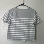 Gap  gray and white striped cropped top Photo 2