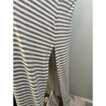 NY & Company Striped Hooded Maxi Dress with Drawstring V Photo 5