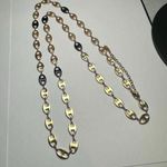 JBK Signed Gold Tone & Black Mariner Link Chain Necklace Camrose & Kross Photo 0
