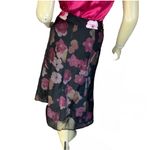 Sigrid Olsen  BLACK AND PINK FLORAL CHIFFON SILK SKIRT NWT (16W) Photo 5