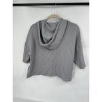 Fabletics Ashley Dove Gray Short Sleeve Hoodie Women XS Cropped Athleisure Photo 1