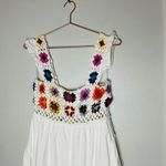 Slate + Willow White Boho Crochet Top Ruffles Flowy Midi Dress Size Medium Photo 7