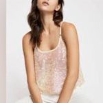 Free People Cream Sequin Bodysuit Photo 3