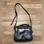 Vintage Genuine Leather Red Goose Crossbody Black Leather Bag Photo 2