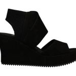 Eileen Fisher NEW Leather Lio Platform Wedge Sandal Chunky Black Size 7 Photo 0