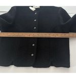 Vintage Carroll Reed Size 12 Black Wool Cardigan Sweater Jacket Quiet Luxury NEW Photo 9
