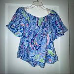 Lilly Pulitzer Sain Top in Blue Peri Pinch Pinch Photo 0