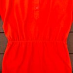 Victoria's Secret Bright Red Orange Long Sleeve Shirt Dress With lace Panels Photo 7